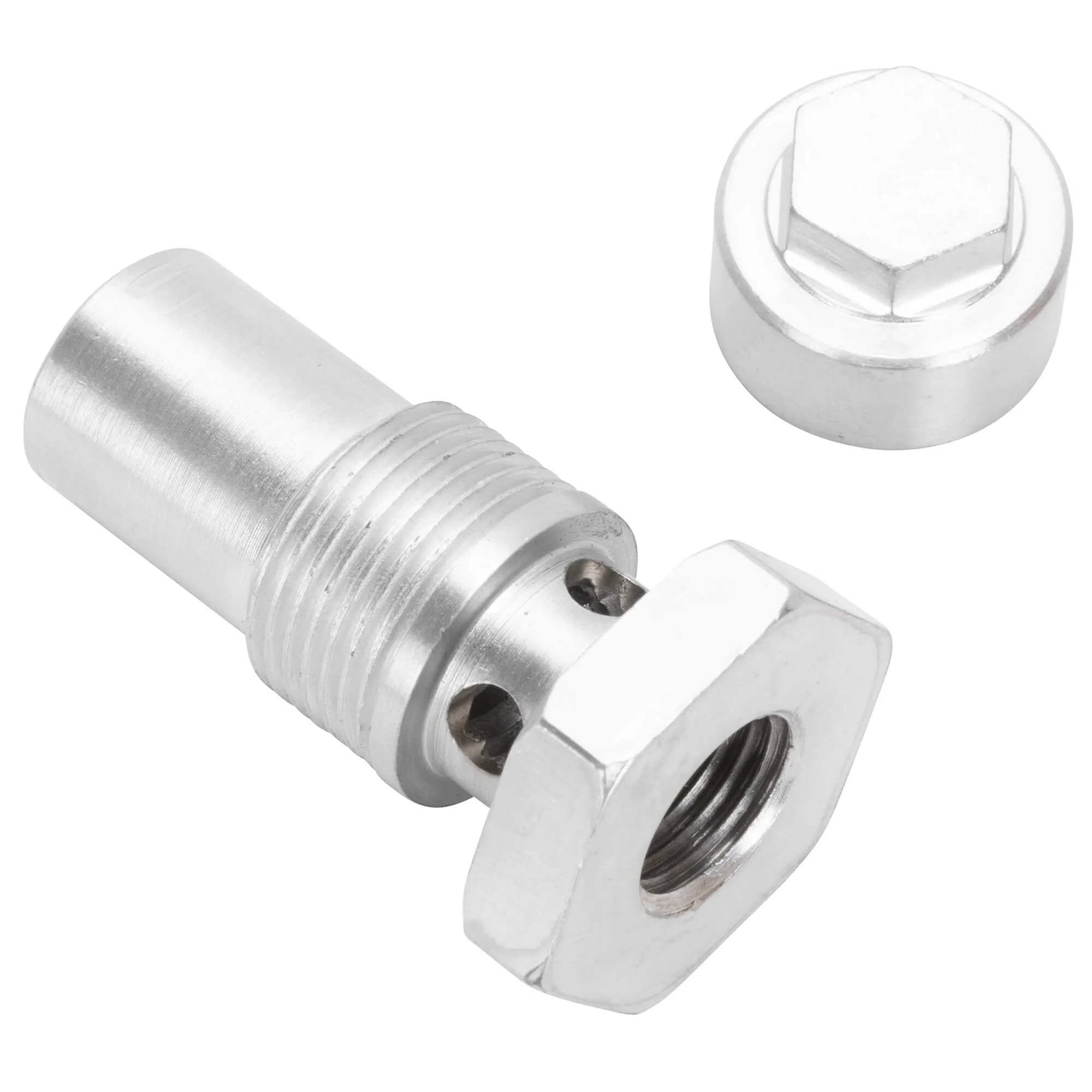 1/4" NPT Petcock Conversion Kit 1940-65 H-D Big Twins and 45”/750 cc Sidevalves - CAD Plated