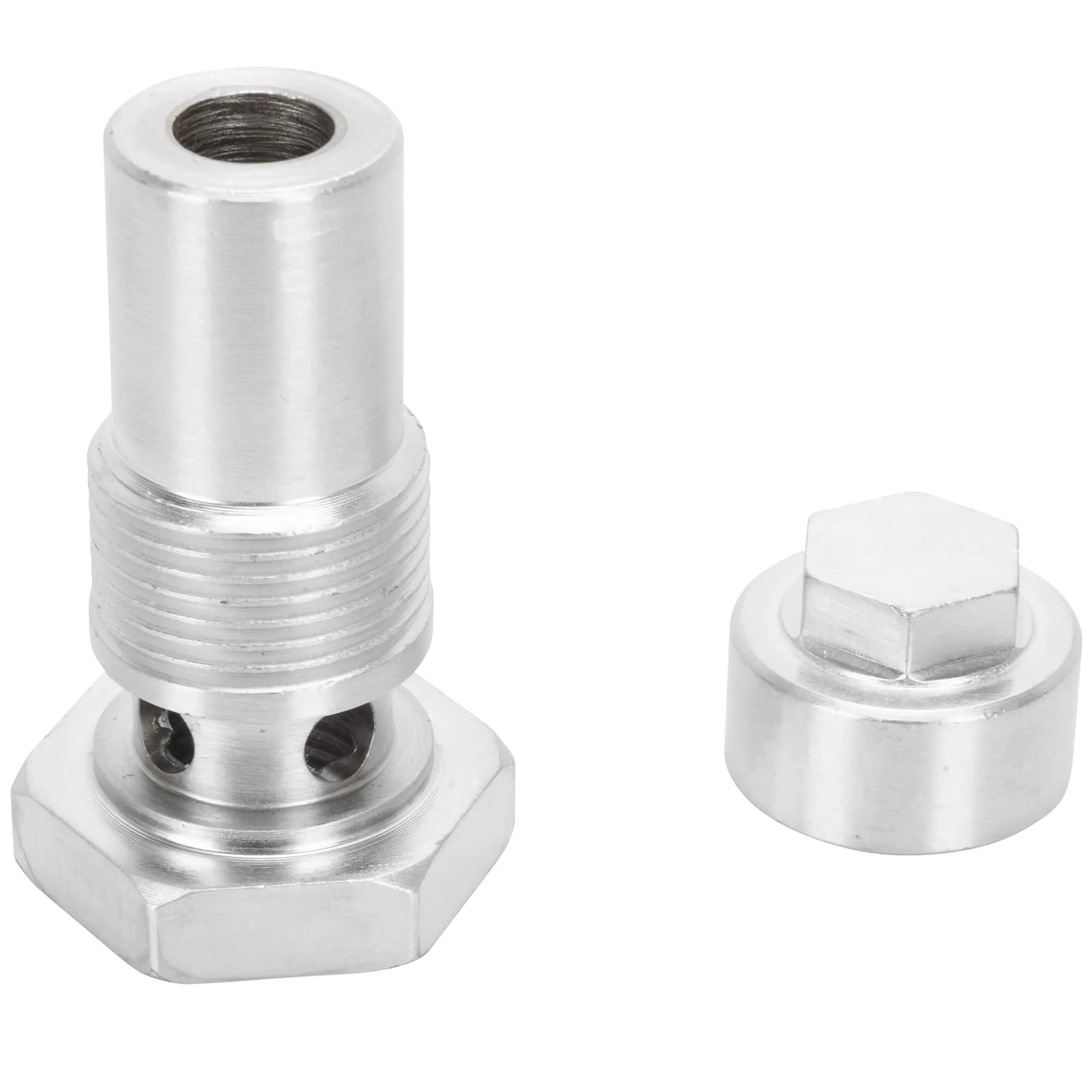 1/4" NPT Petcock Conversion Kit 1940-65 H-D Big Twins and 45”/750 cc Sidevalves - CAD Plated