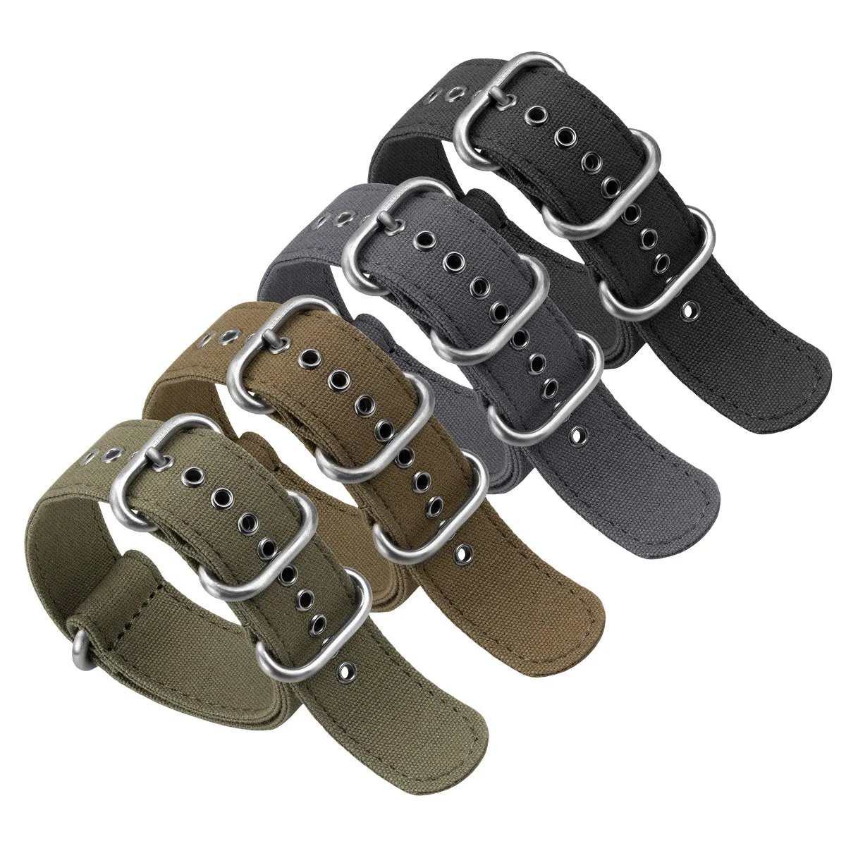 1973 British Military Watch Strap: WARRIOR Large Buckle - Army Green