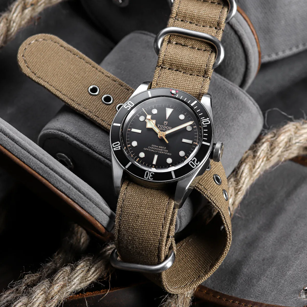 1973 British Military Watch Strap: WARRIOR Large Buckle - Army Green