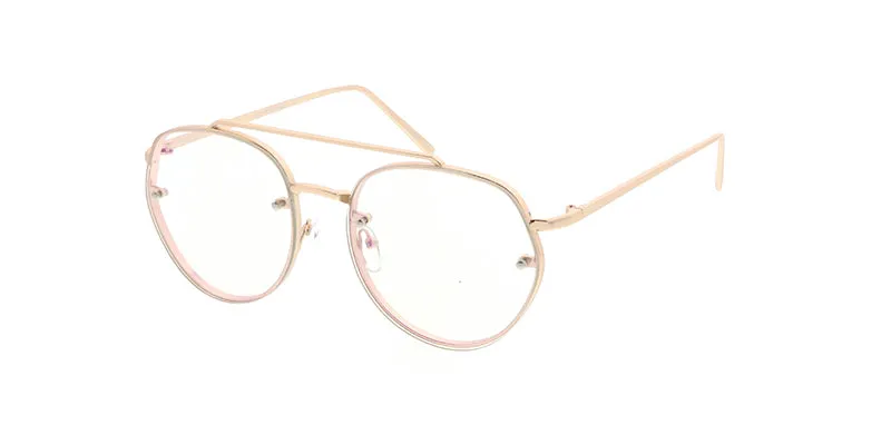 4606CLR Unisex Metal Standard Aviator  w/ Clear Lens