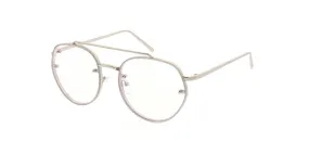 4606CLR Unisex Metal Standard Aviator  w/ Clear Lens