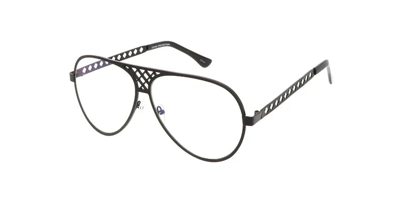 4620CLR Unisex Metal Standard Aviator w/ Clear Lens