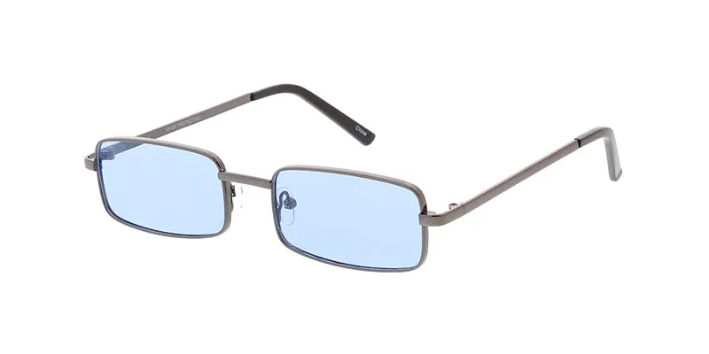 4757COL Unisex Metal Retro 90s Small Square Frame w/ Color Lens