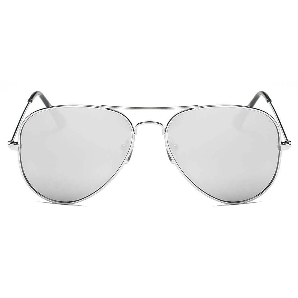 AARUS | Unisex Classic Metal Teardrop Aviator Shades Sunglasses
