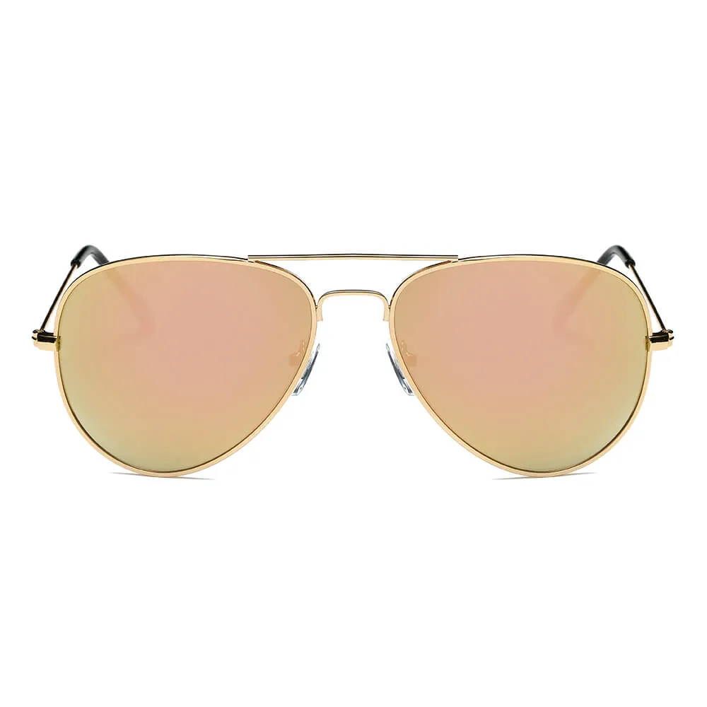 AARUS | Unisex Classic Metal Teardrop Aviator Shades Sunglasses