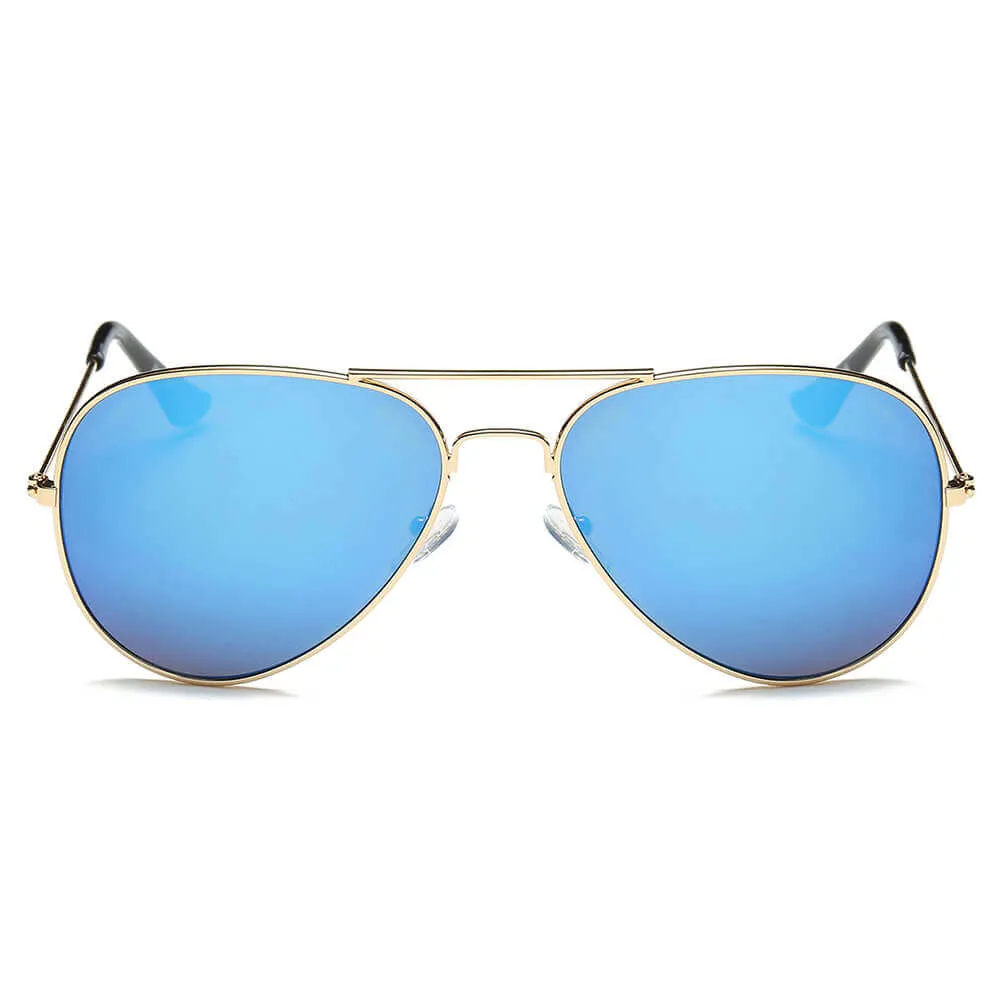 AARUS | Unisex Classic Metal Teardrop Aviator Shades Sunglasses