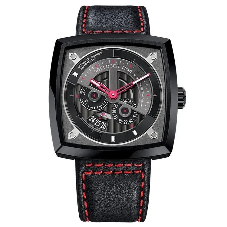 AGELOCER Heavy Metal Design Automatic Mechanical Skeleton Watch