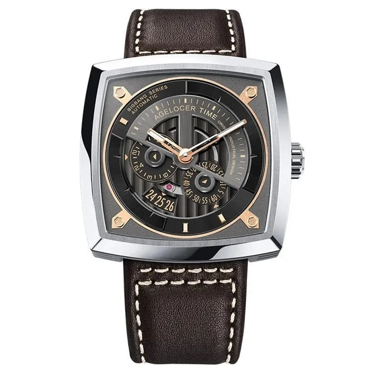 AGELOCER Heavy Metal Design Automatic Mechanical Skeleton Watch