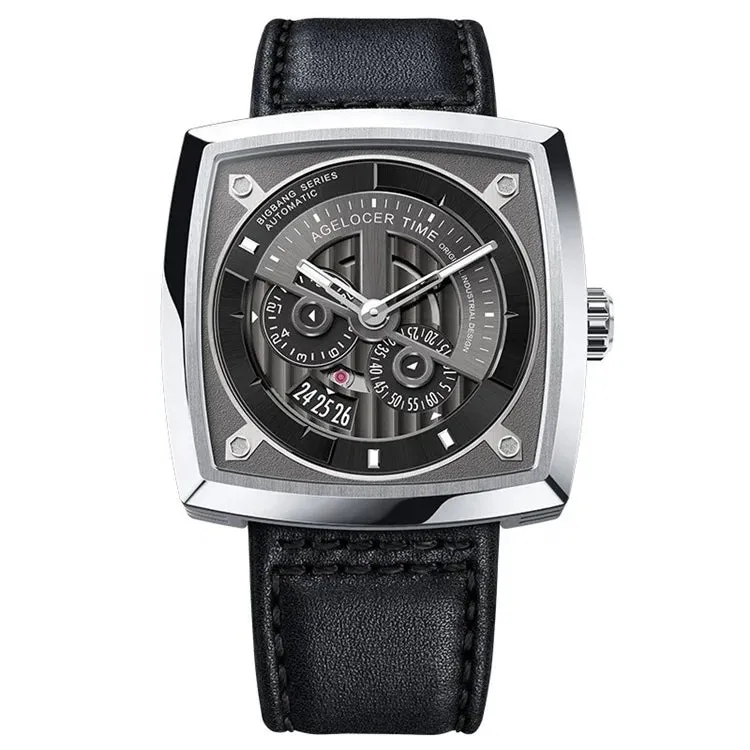 AGELOCER Heavy Metal Design Automatic Mechanical Skeleton Watch