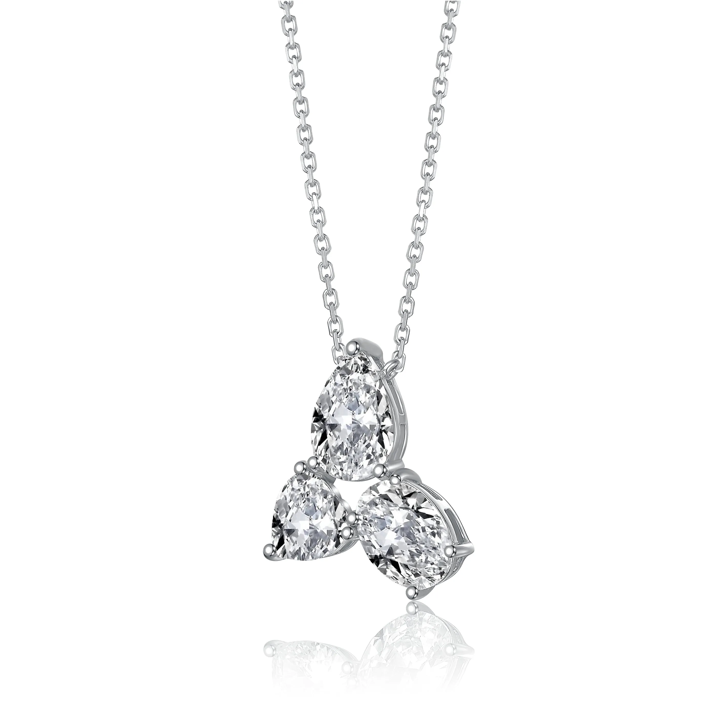 Anne Trio Cluster Pendant Necklace