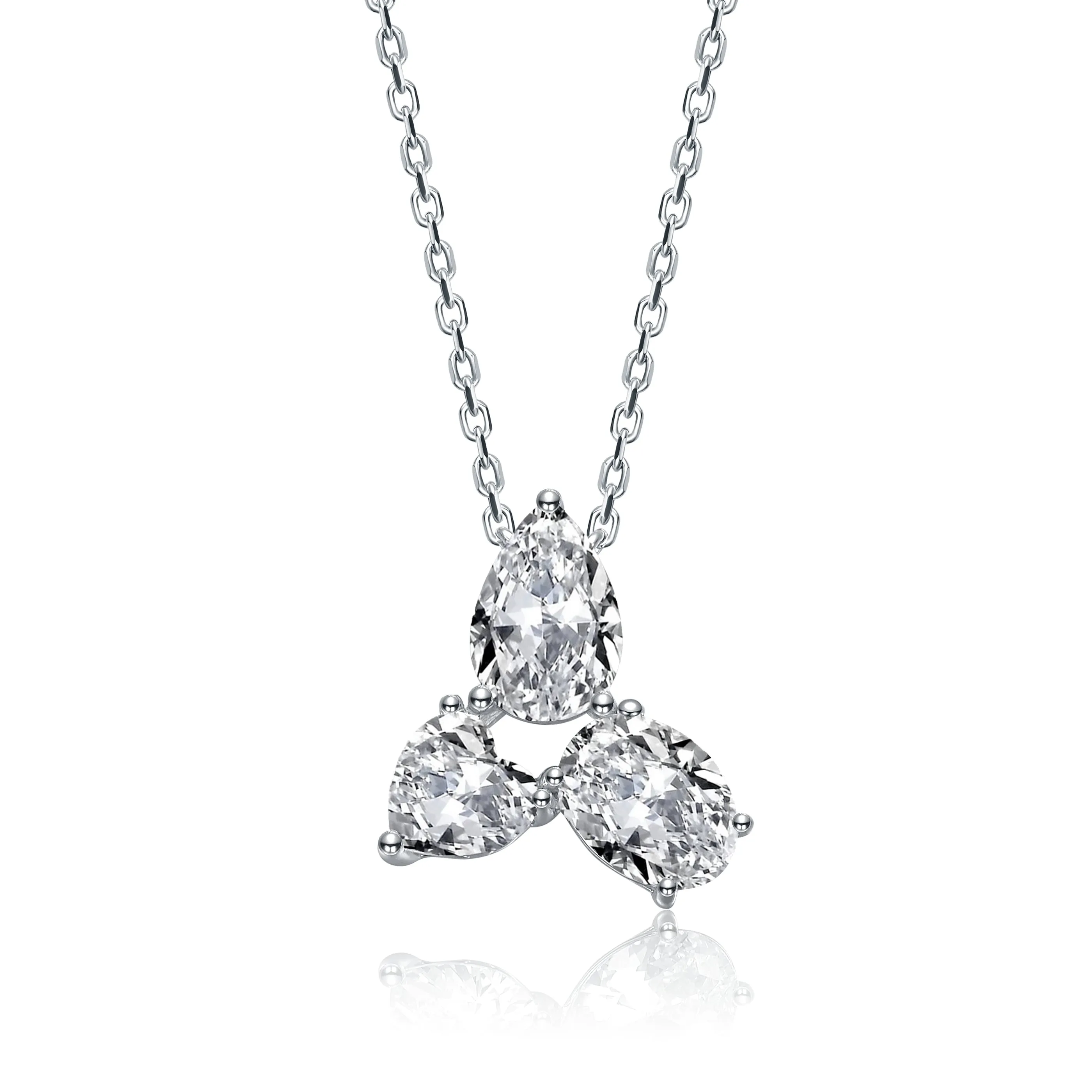 Anne Trio Cluster Pendant Necklace