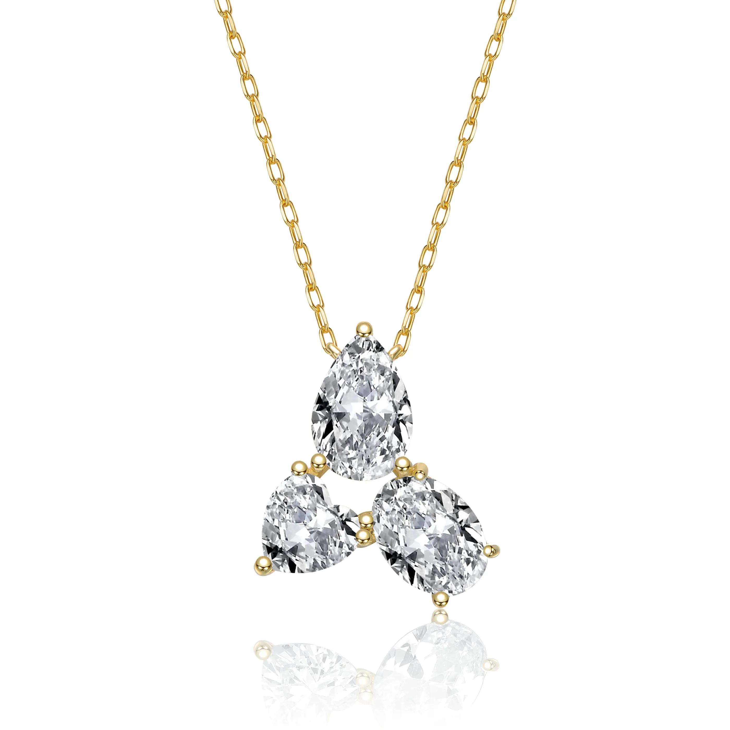 Anne Trio Cluster Pendant Necklace