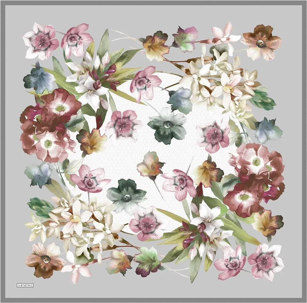 Armine Anna Dolce Floral Silk Scarf No 36