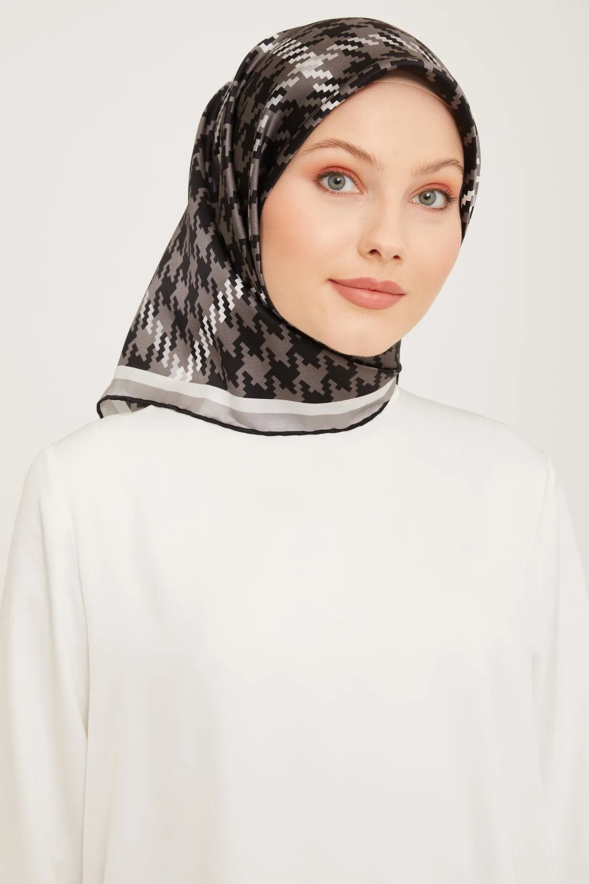 Armine HoundsTooth Square Silk Scarf #5