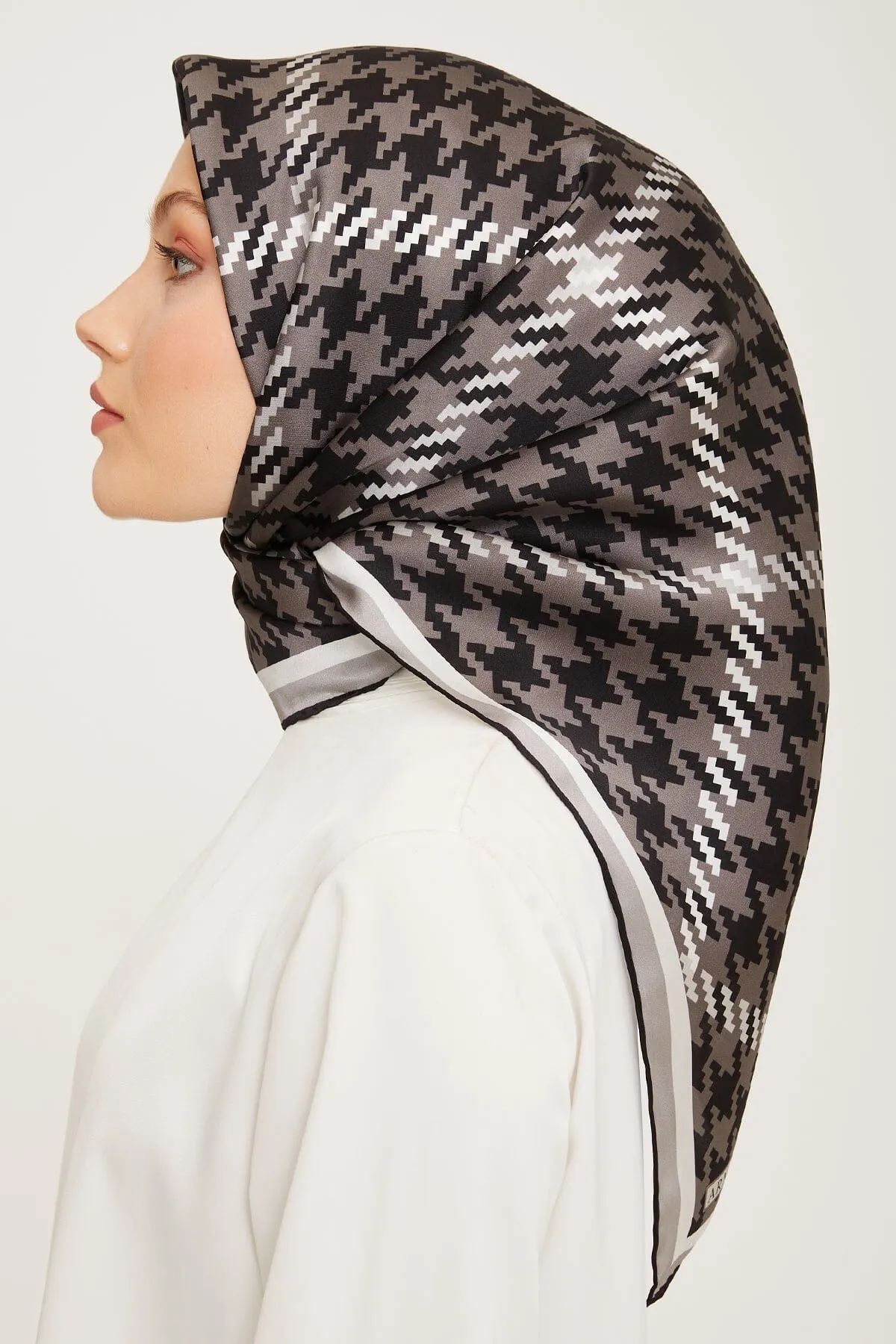 Armine HoundsTooth Square Silk Scarf #5