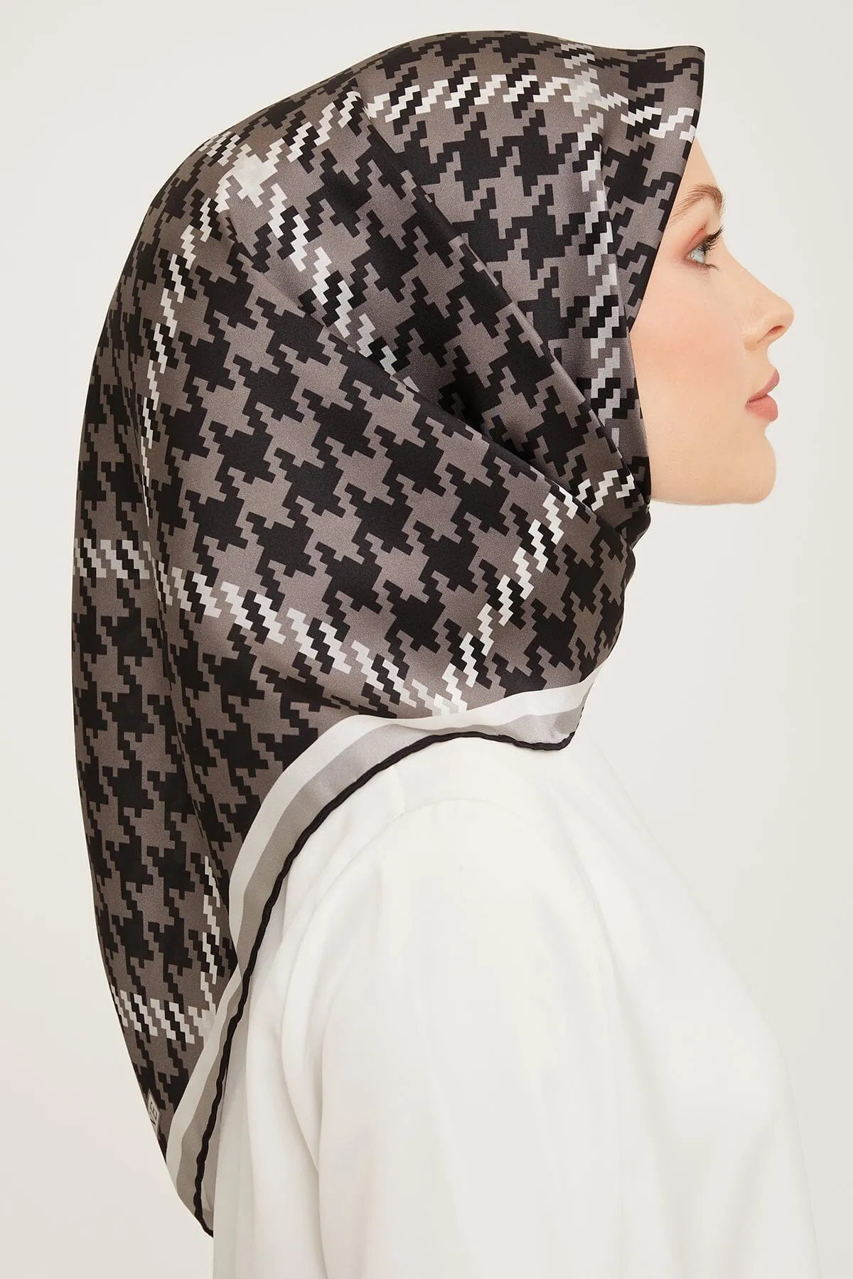 Armine HoundsTooth Square Silk Scarf #5