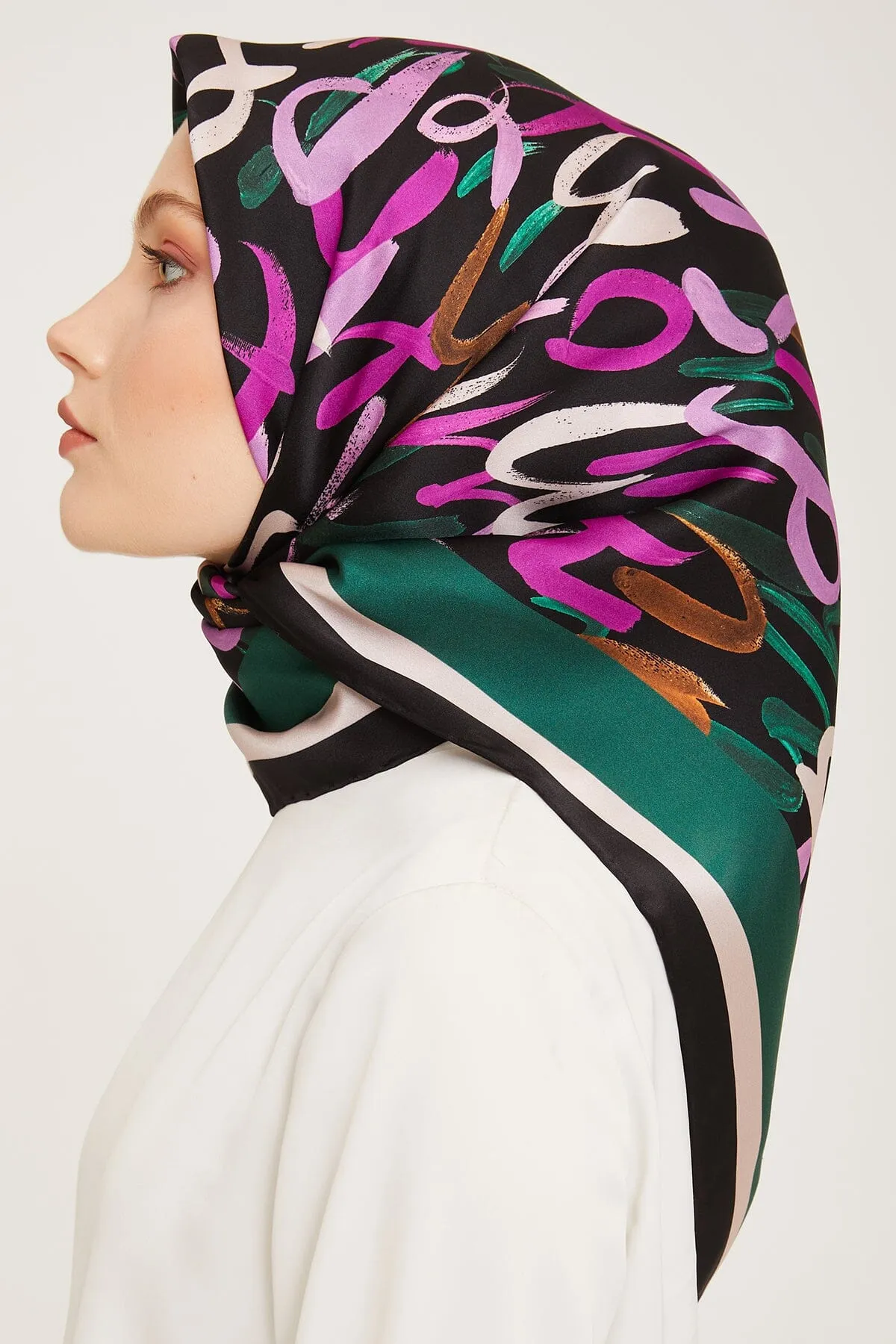 Armine Nudle Designer Silk Scarf #41