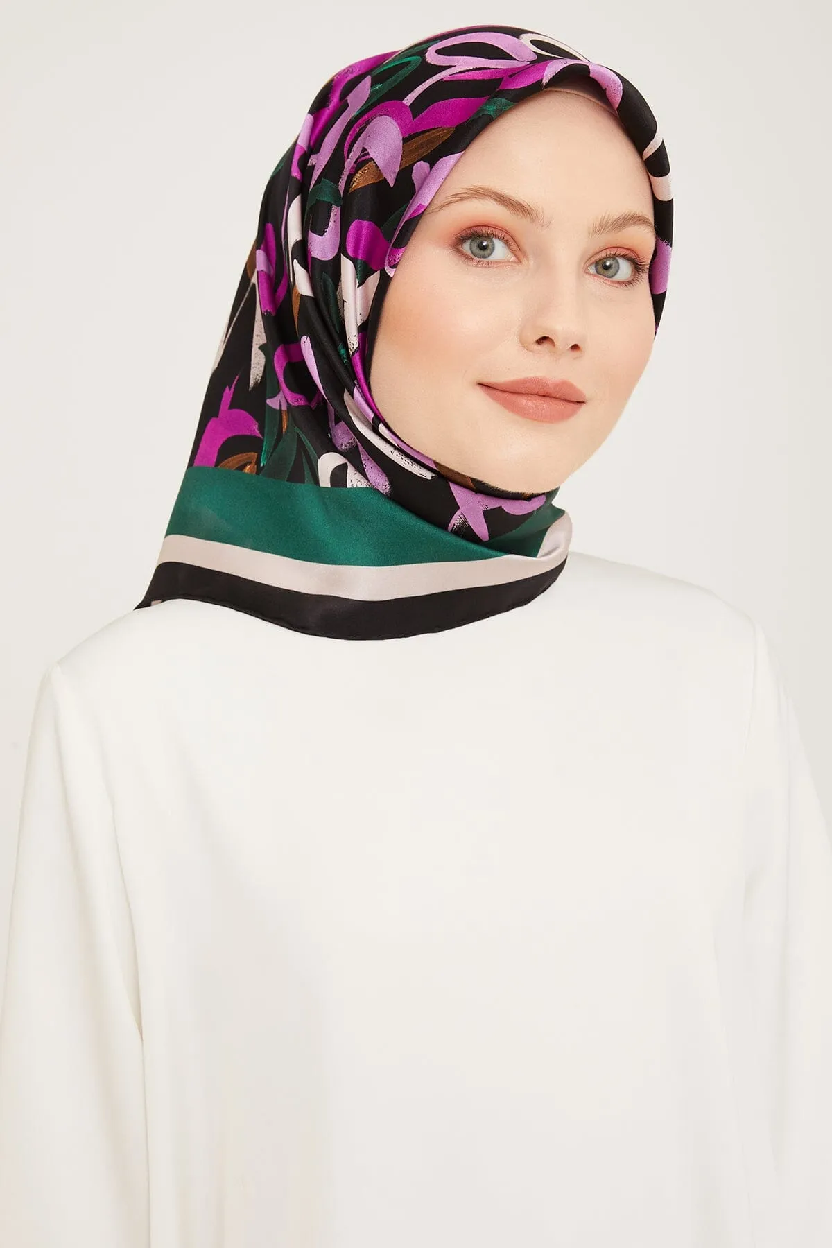 Armine Nudle Designer Silk Scarf #41