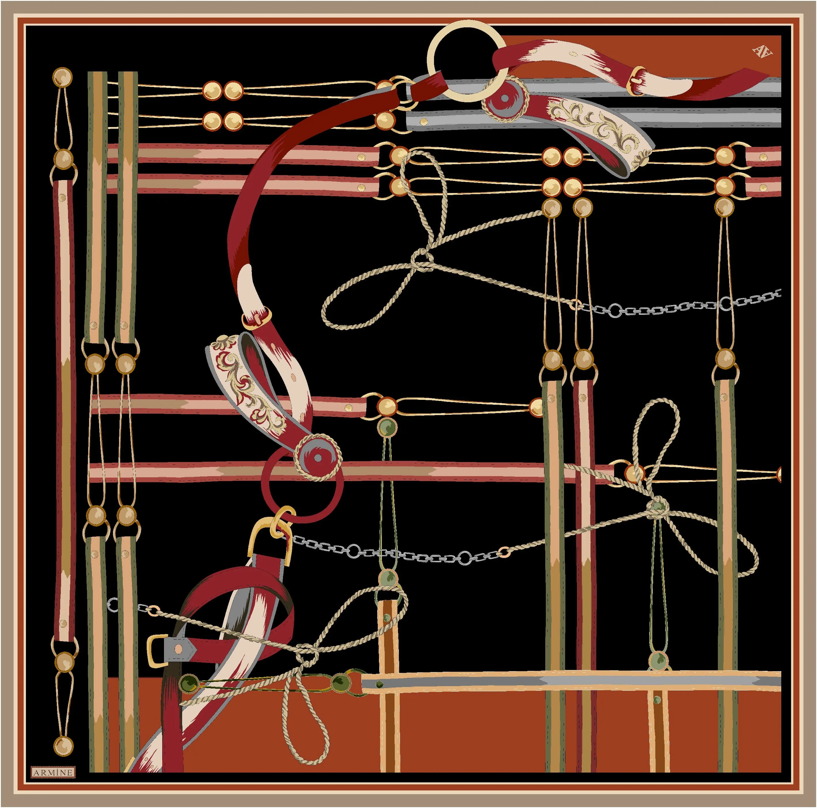 Armine Rahsia Women Silk Scarf #31