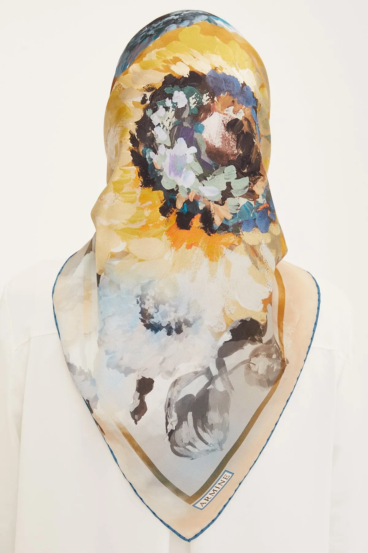 Armine Sunflower Silk Scarf #4