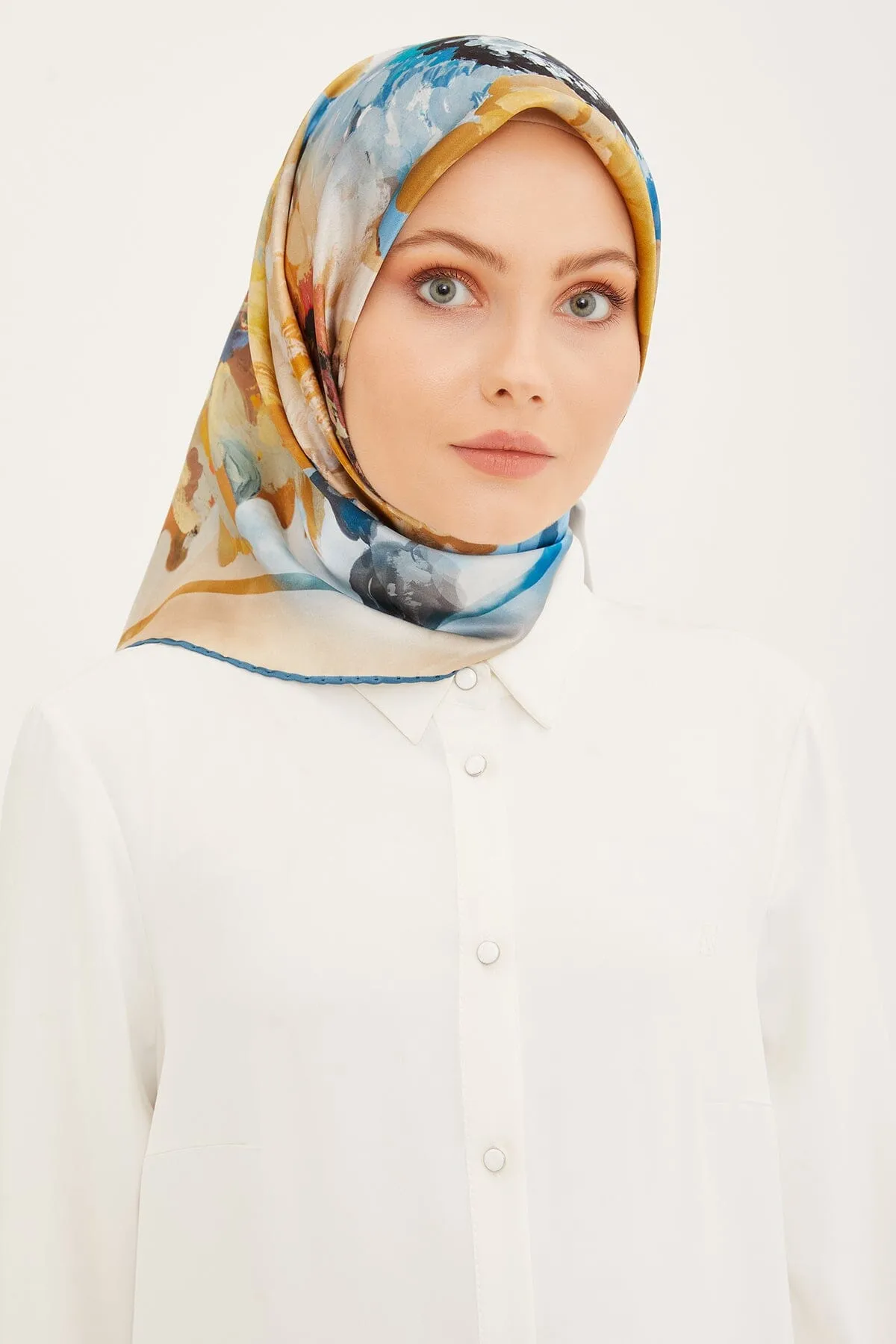 Armine Sunflower Silk Scarf #4