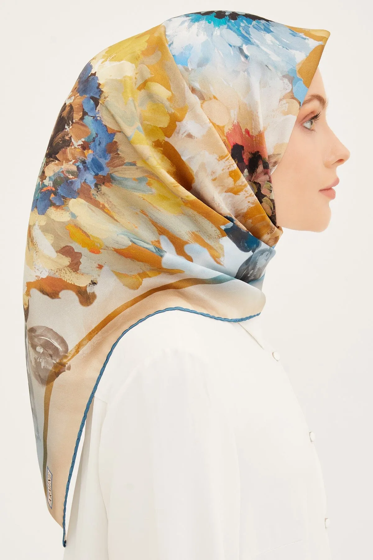Armine Sunflower Silk Scarf #4