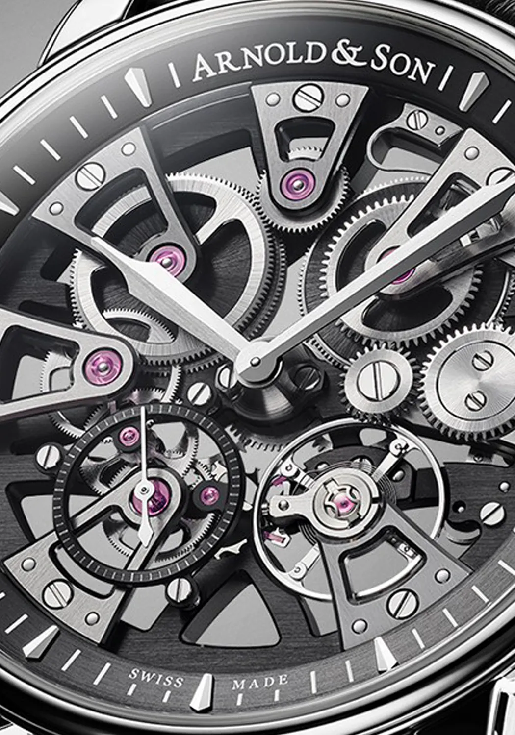 Arnold & Son Nebula 41.5 Steel Black Strap