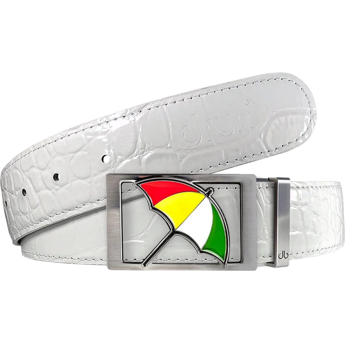 Arnold Palmer Crocodile Leather Belt in White