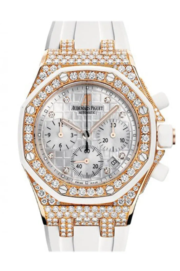 Audemars Piguet Royal Oak 37 Offshore Diamond Chronograph Rose Gold Ladies Watch 26092OK.ZZ.D010CA.01
