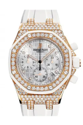 Audemars Piguet Royal Oak 37 Offshore Diamond Chronograph Rose Gold Ladies Watch 26092OK.ZZ.D010CA.01