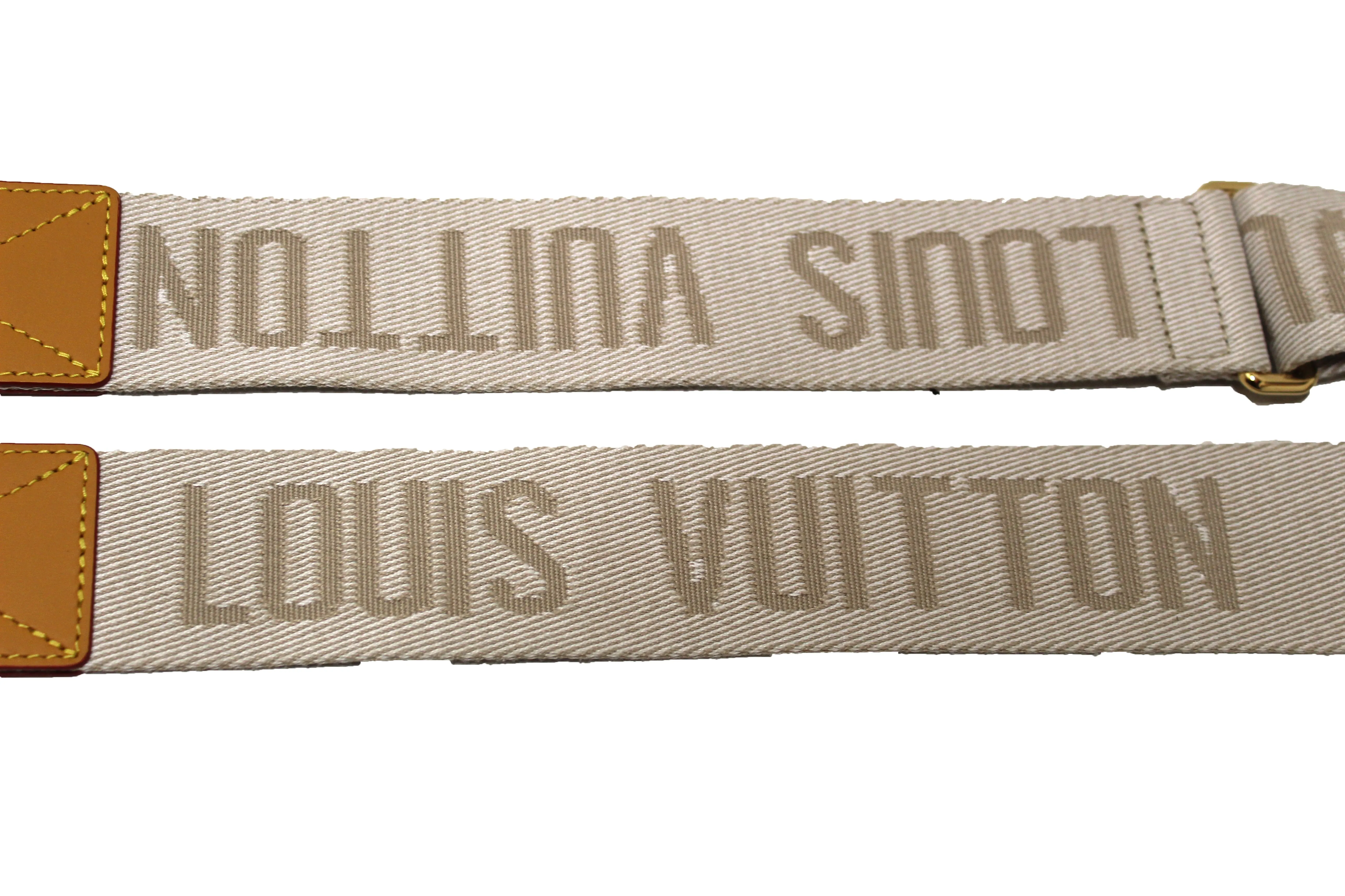 Authentic Louis Vuitton Beige Nylon Adjustable Sporty Bag Strap