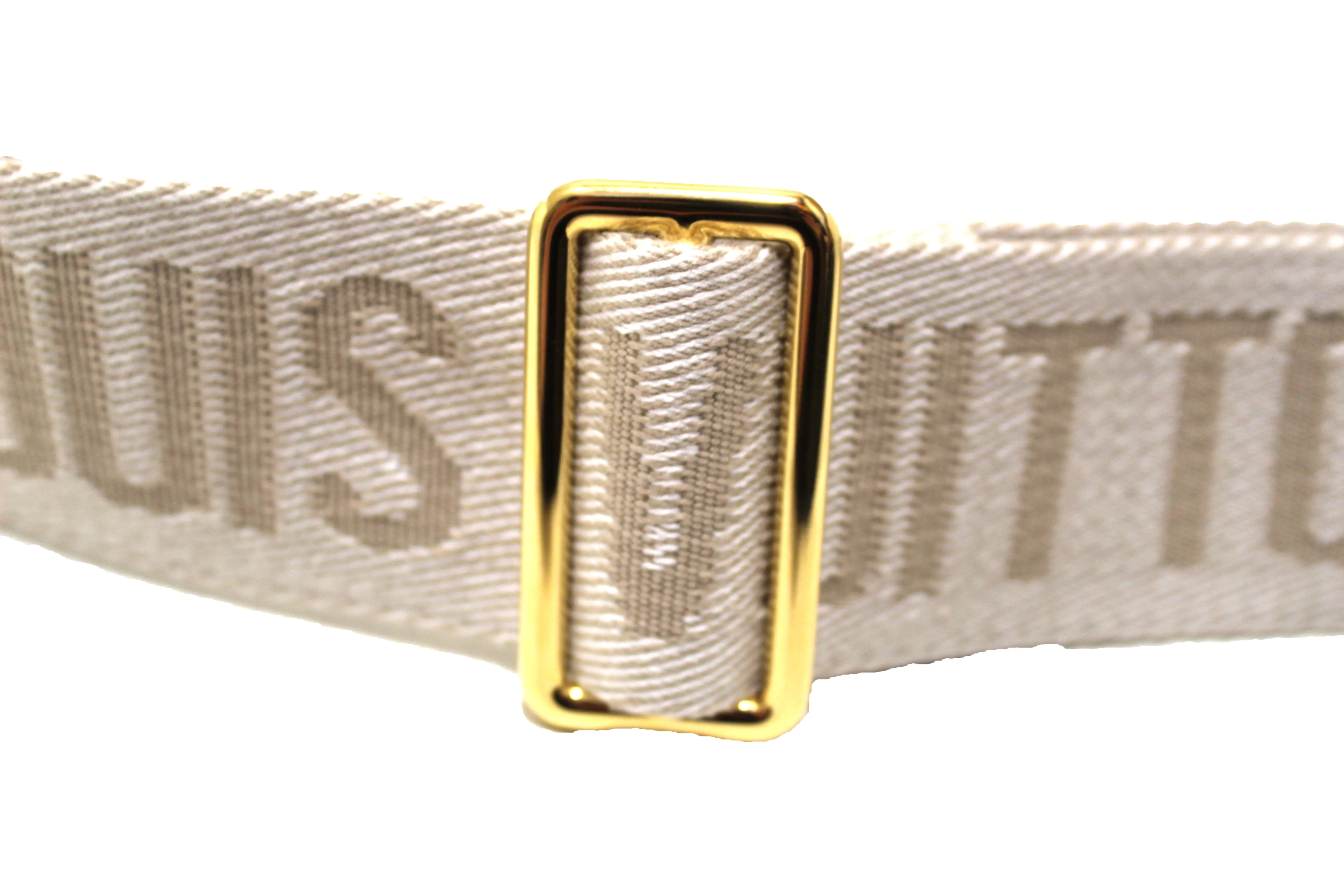 Authentic Louis Vuitton Beige Nylon Adjustable Sporty Bag Strap