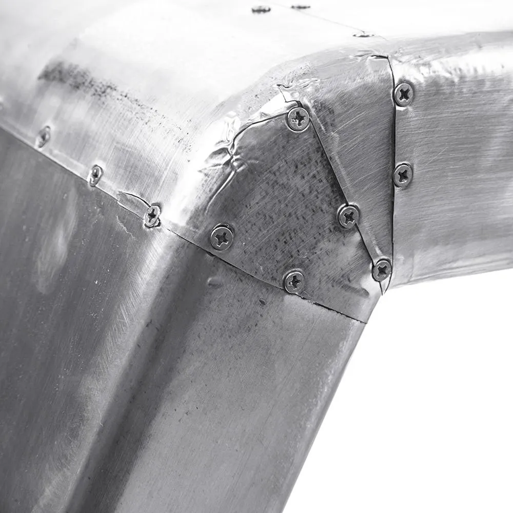 Aviator Hammered Aluminum Desk