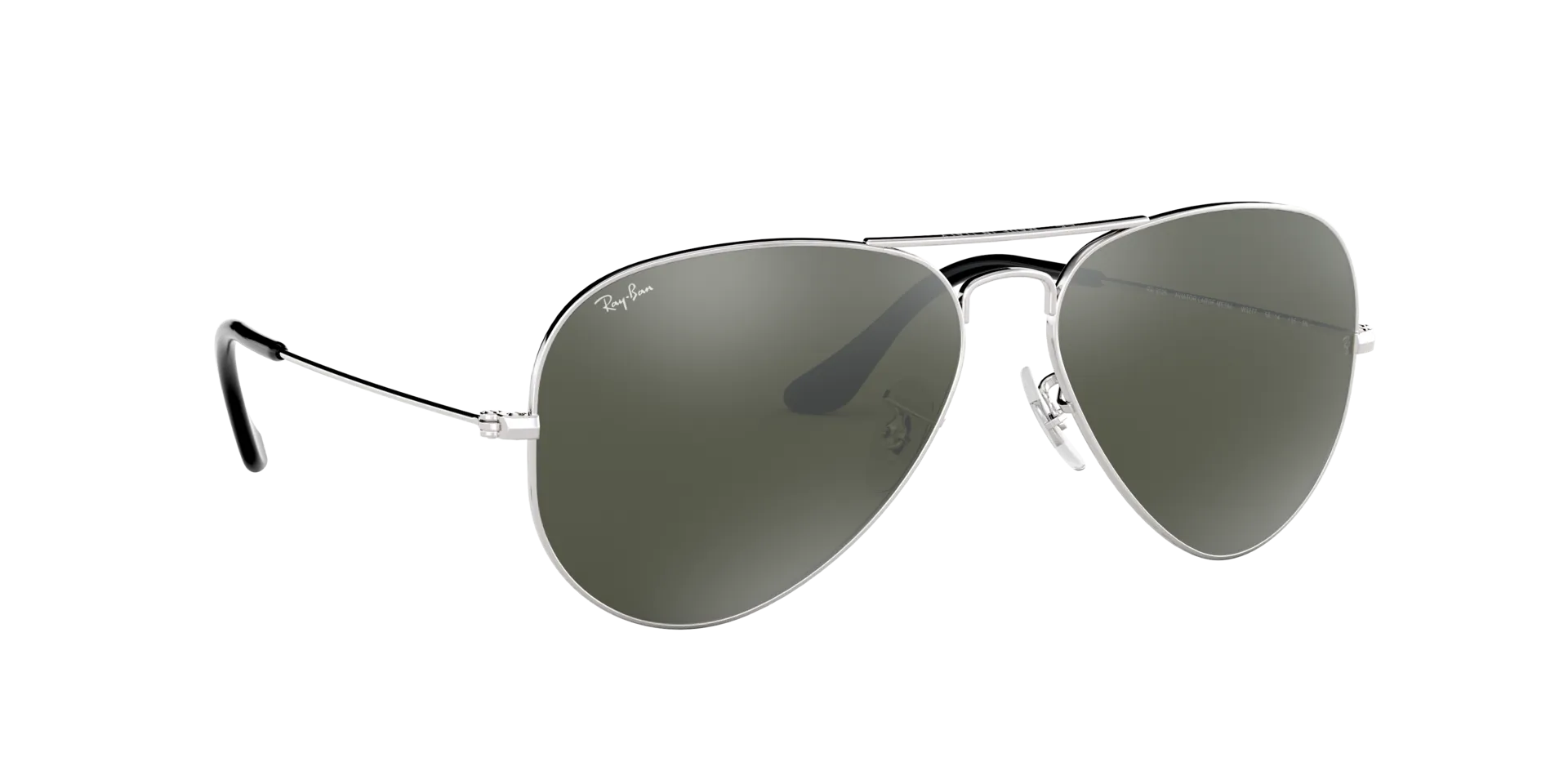 Aviator Large Metal - Silver - Grey Mirror