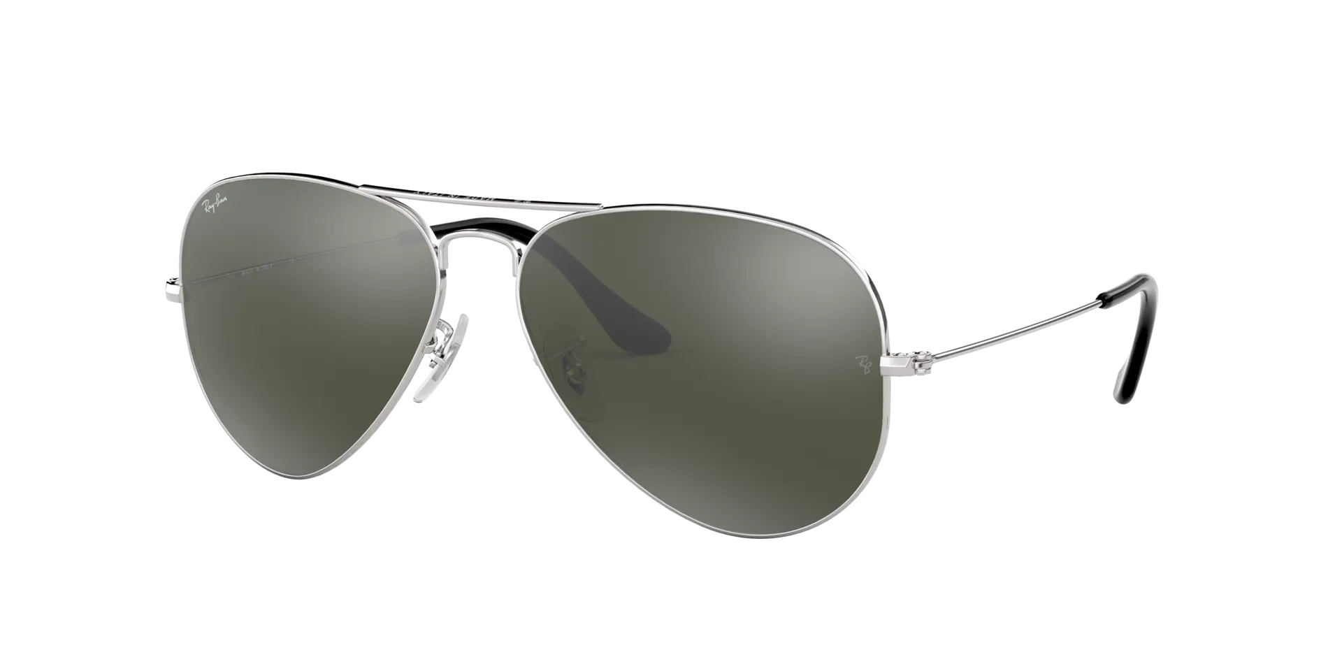 Aviator Large Metal - Silver - Grey Mirror