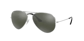 Aviator Large Metal - Silver - Grey Mirror