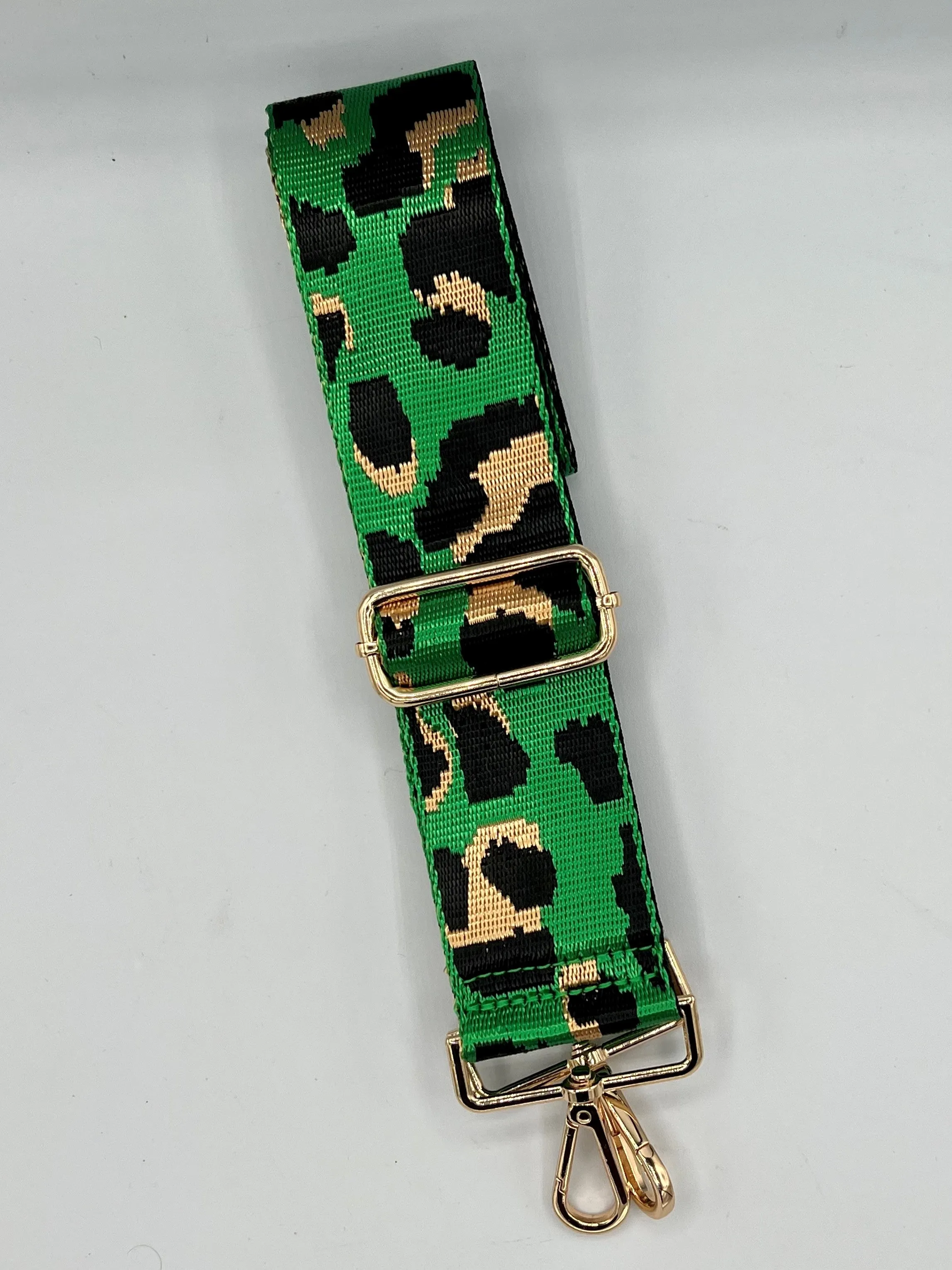 Bag Strap 67 - Bright Green Leopard