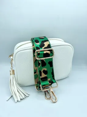 Bag Strap 67 - Bright Green Leopard