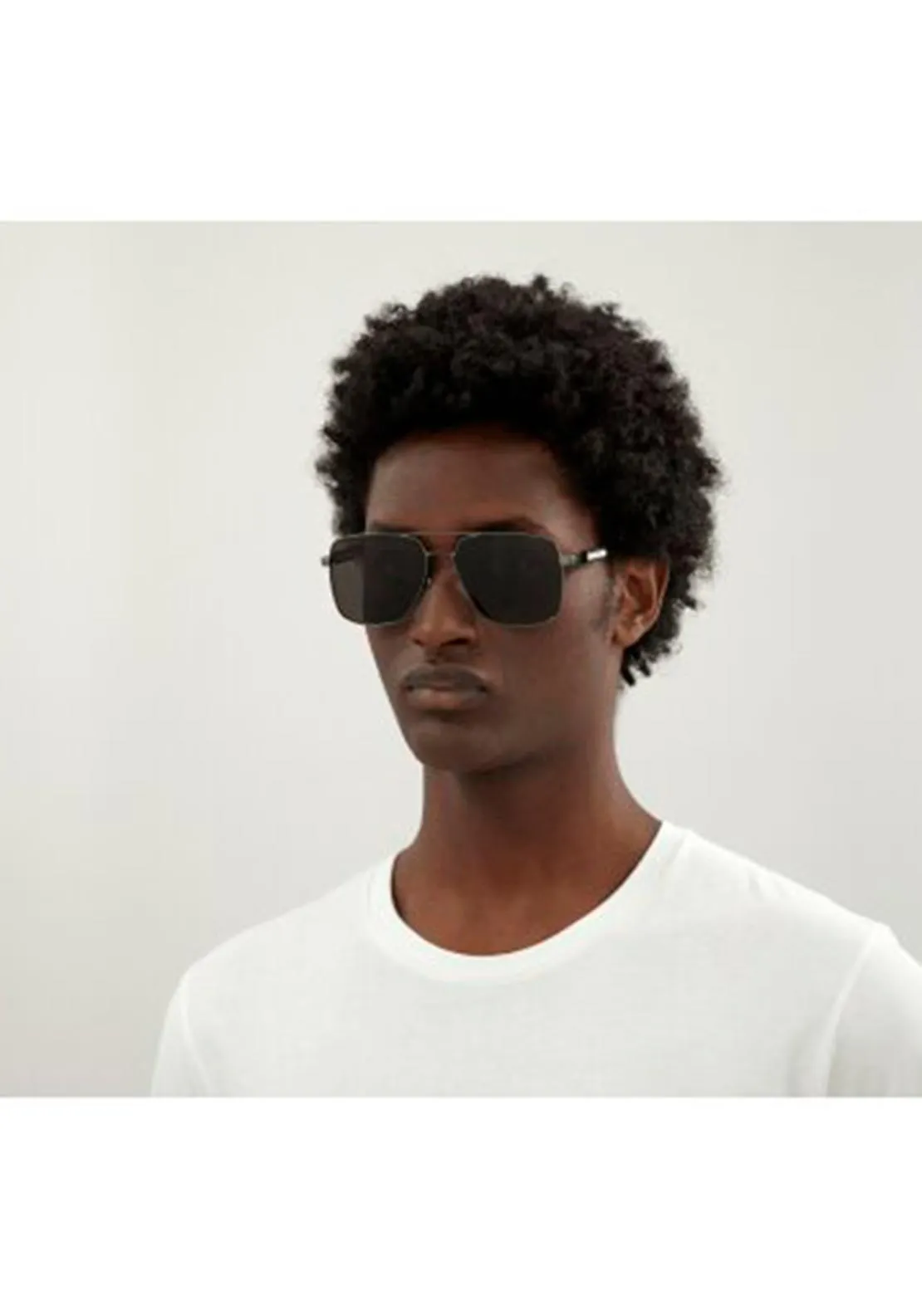 Balenciaga BB0116SA Mens Aviator Sunglasses, Grey