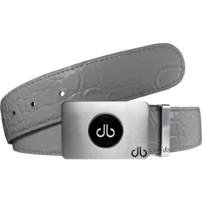 Ballmarker Grey Crocodile Leather Texture Belt