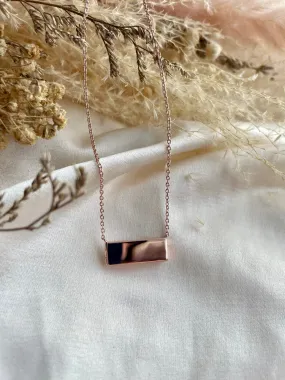 Bar Locket In Rose Gold Vermeil