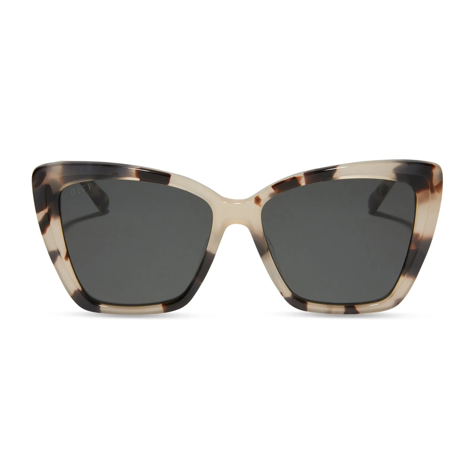 BECKY II - CREAM TORTOISE   GREY POLARIZED SUNGLASSES