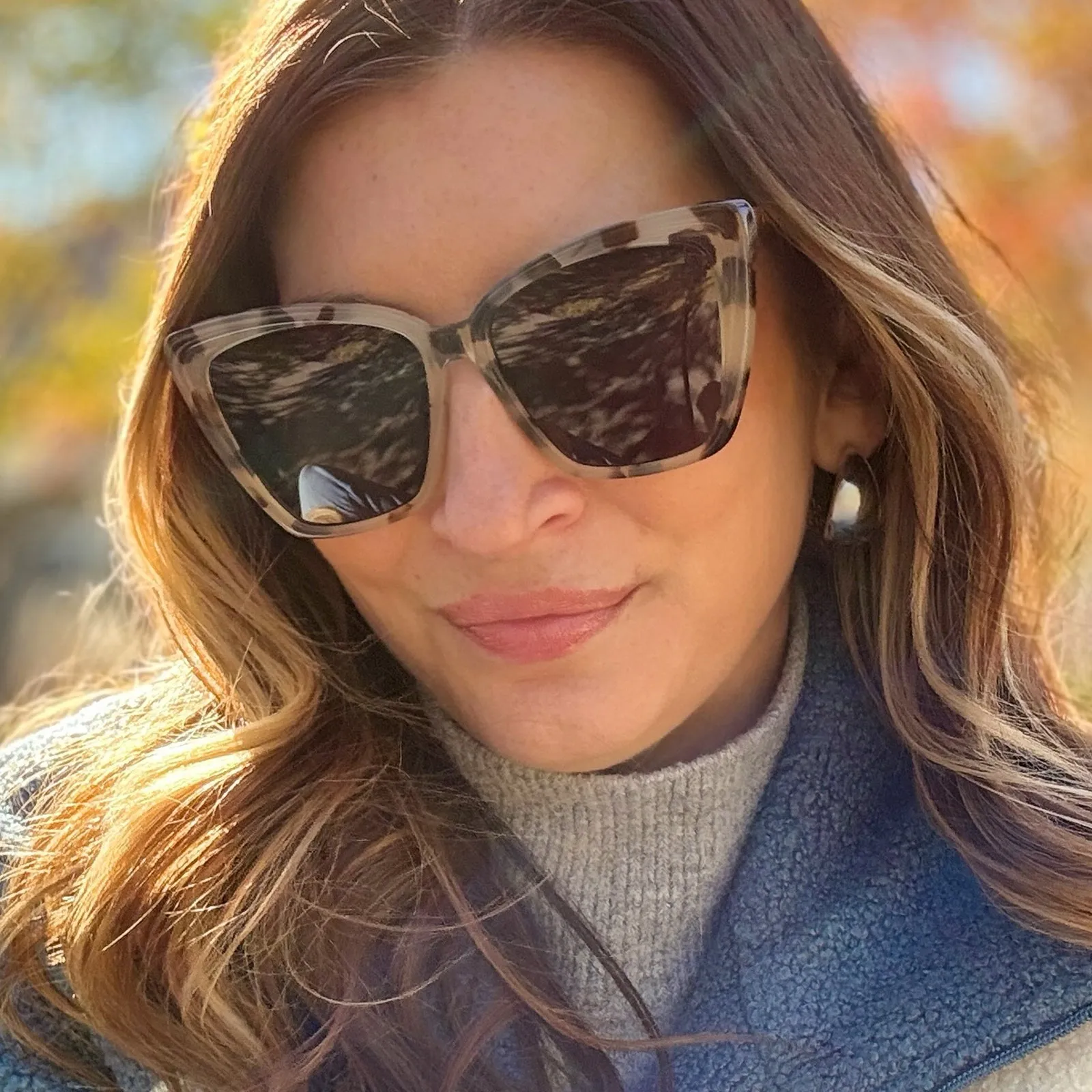 BECKY II - CREAM TORTOISE   GREY POLARIZED SUNGLASSES