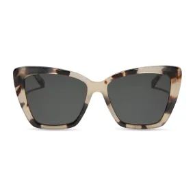 BECKY II - CREAM TORTOISE   GREY POLARIZED SUNGLASSES