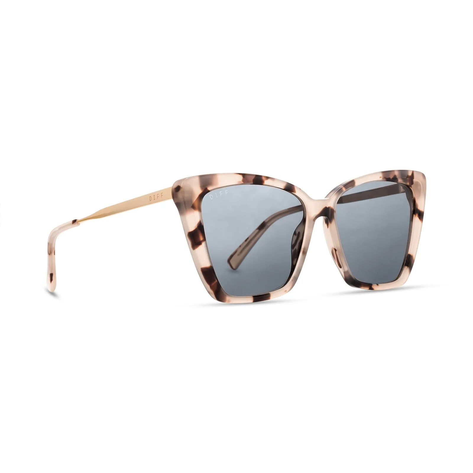 BECKY II - CREAM TORTOISE   GREY POLARIZED SUNGLASSES
