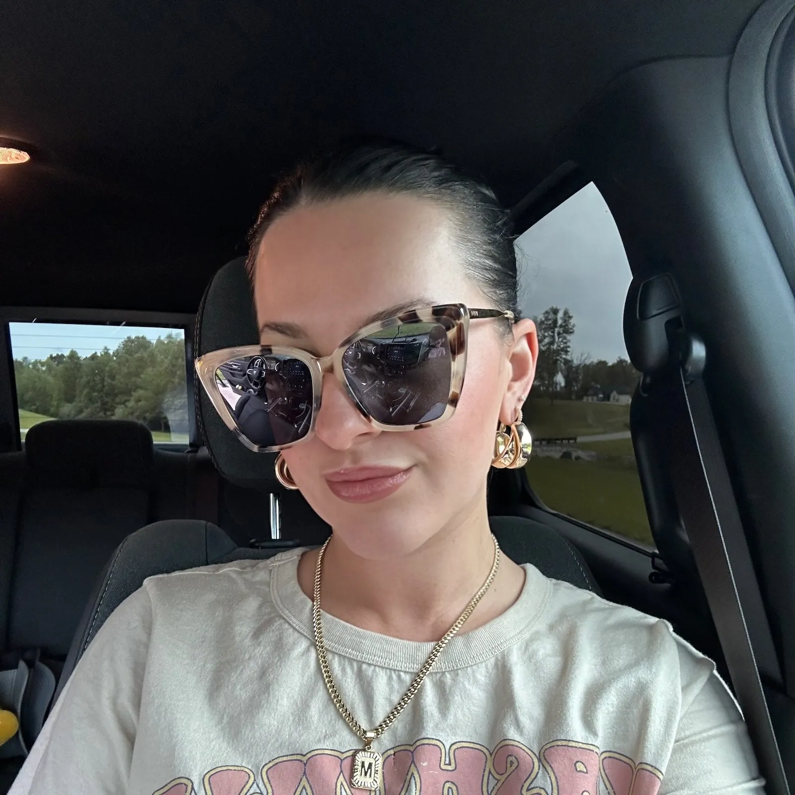 BECKY II - CREAM TORTOISE   GREY POLARIZED SUNGLASSES