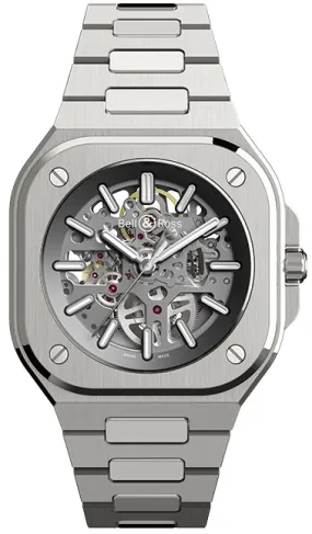 Bell & Ross Watch BR 05 Auto Skeleton Grey Steel Bracelet Limited Edition