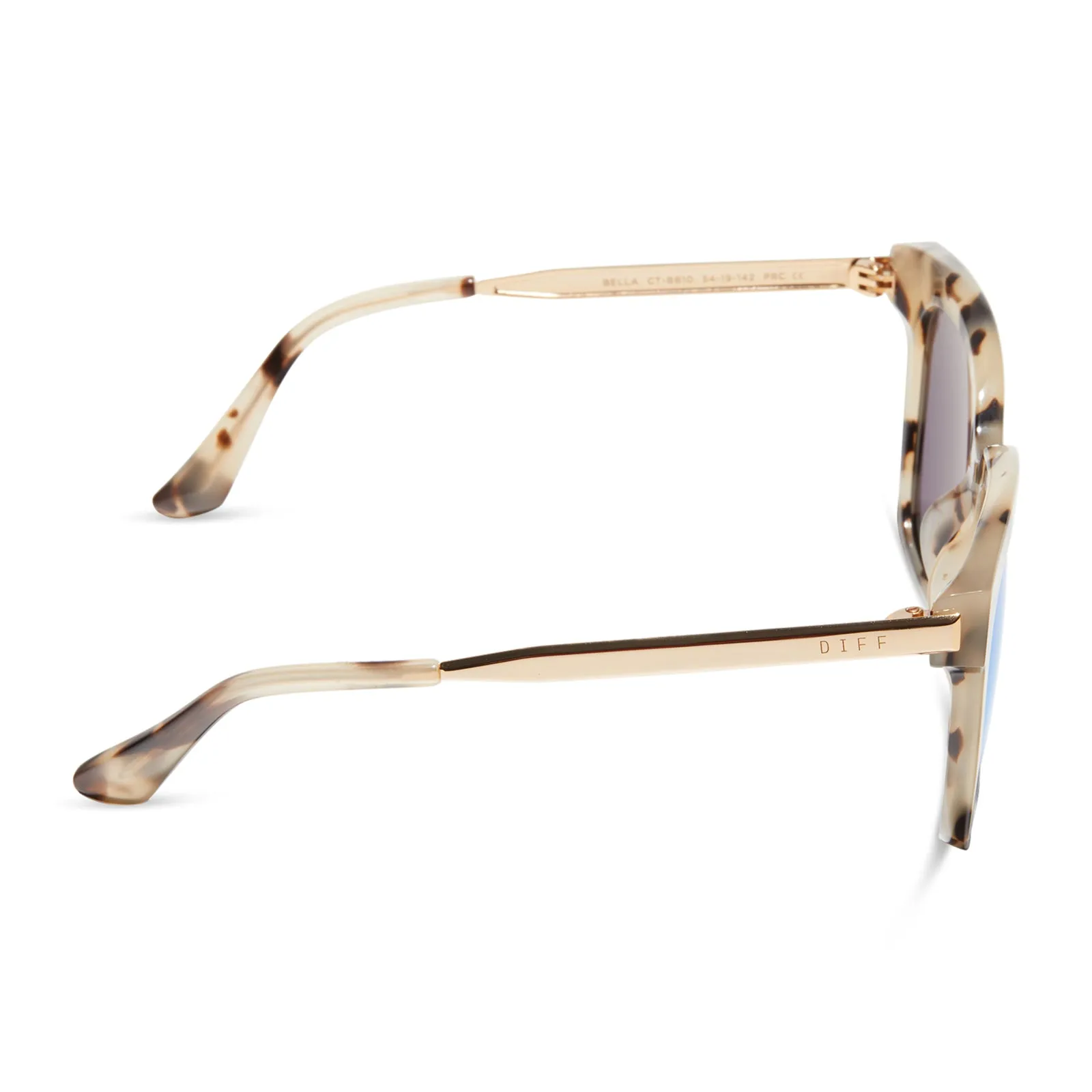 BELLA - CREAM TORTOISE   PINK MIRROR SUNGLASSES