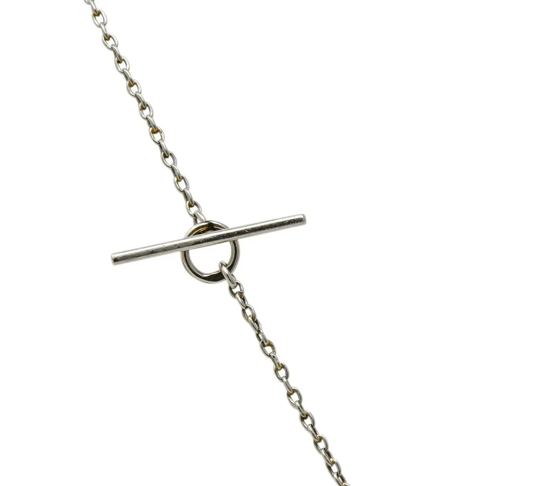 Belle Époque  Enamel Diamond Platinum-Topped 18 Karat Gold French Lariat Pendant Necklace